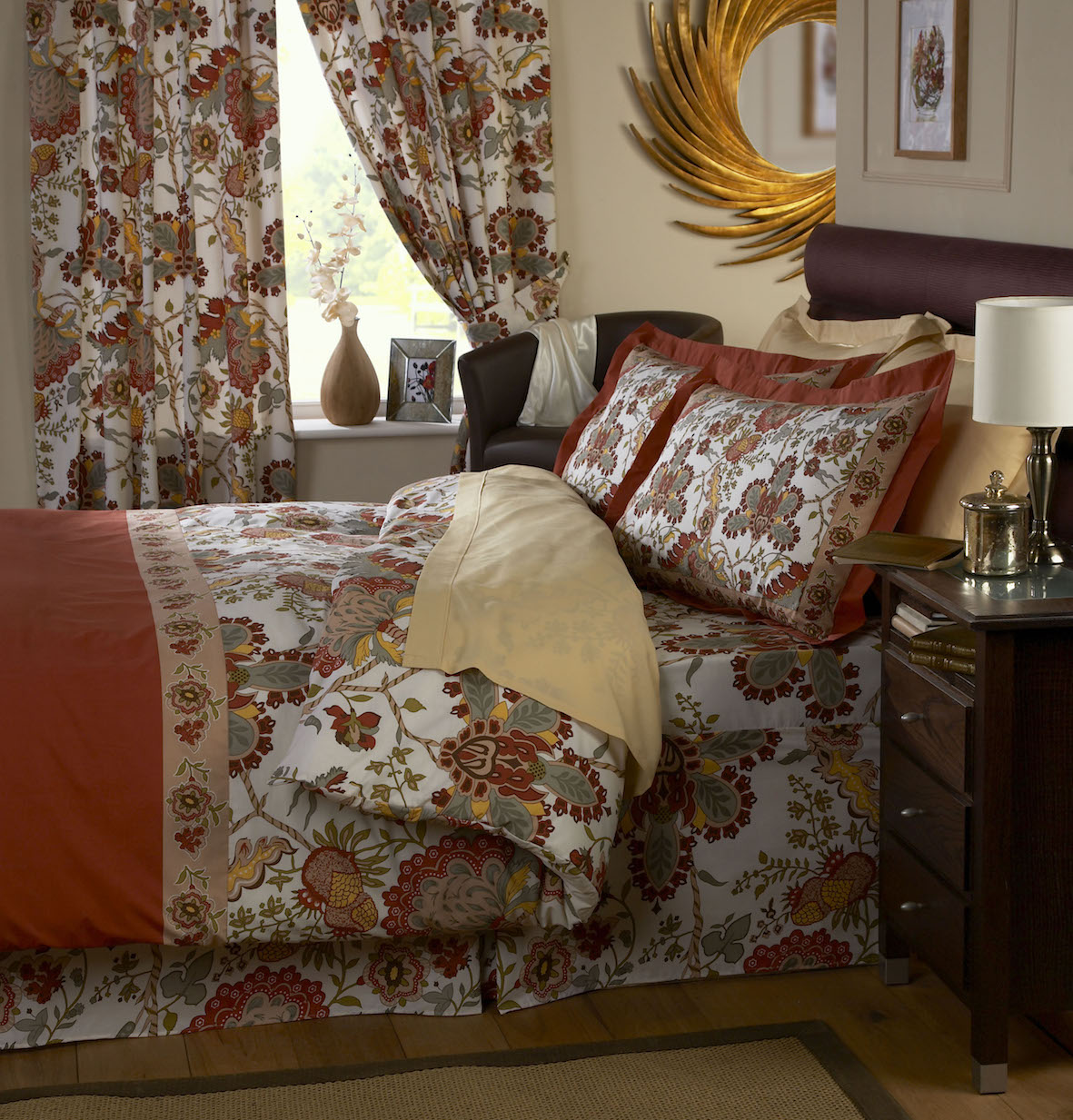 Kalamkari Bedding By Belledorm Hayley Green Luxury Linen