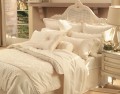 Sheridan Damask Vanilla Coverlet