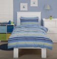 Just Kidding - Regency Stripe - By Linen House, Blue Striped Duvet Cover for boys
